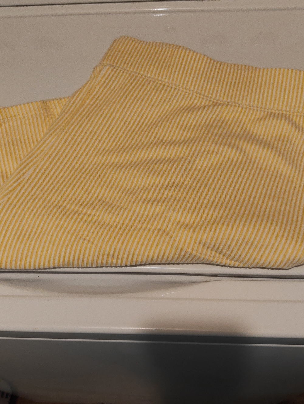 Yellow Striped Women's Shorts - Classic Lightweight Style